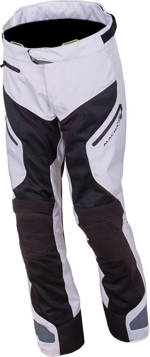 Macna Buran Light Grey Black Textile Motorcycle Pants XL