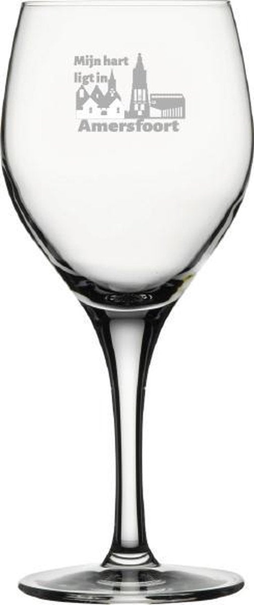 Gegraveerde rode wijnglas 42