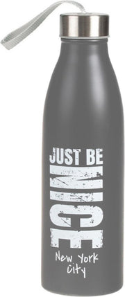 Sport Bidon drinkfles/waterfles New York City print grijs 750 Ml van Rvs