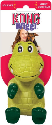 Kong Wiggi Alligator - Hondenspeelgoed -  Groen - L
