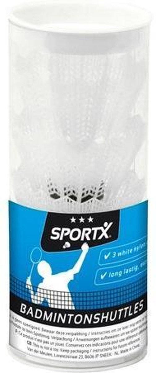Sportx Badmintonshuttle wit
