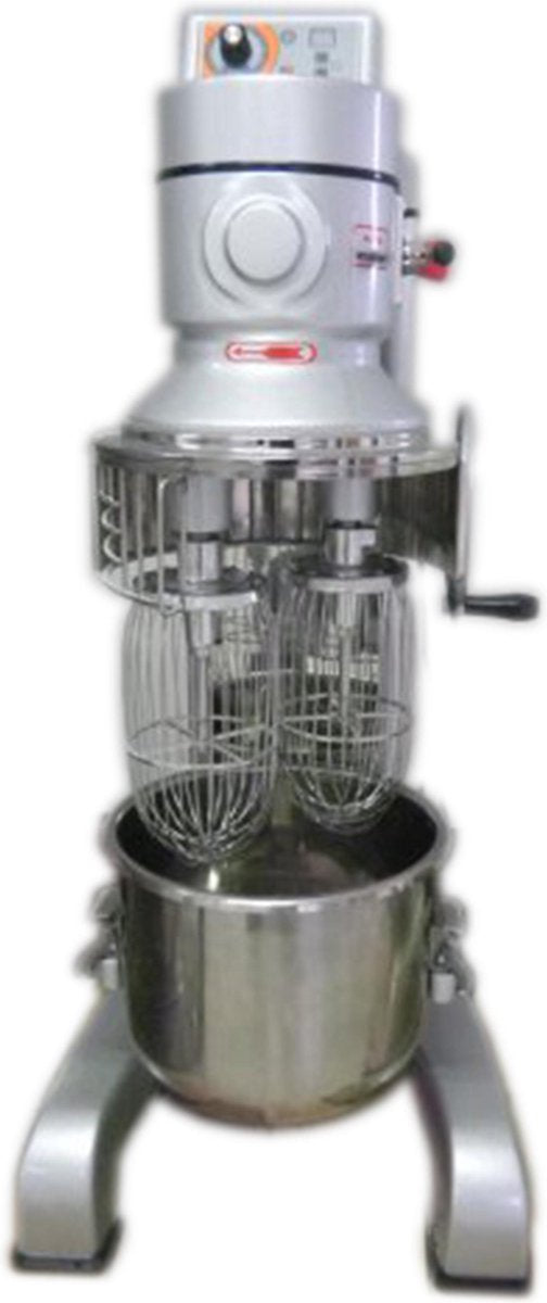 20 liter twin planeetmenger. Mengmachine. Professionele mixer. 20L menger. 375 W. Keukenmachine. Zilver / Grijs.