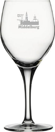 Gegraveerde rode wijnglas 42