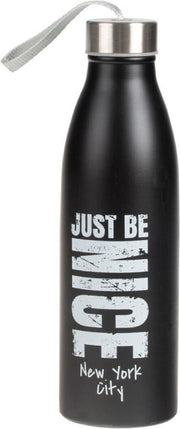 Sport Bidon drinkfles/waterfles New York City print zwart 750 Ml van Rvs