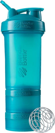 BlenderBottle ProStak - Eiwitshaker | Bidon | Shakebeker - 650 ml  - Full Color Teal | Zee Blauw