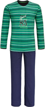 Groene en blauwe heren pyjama Ringella - 46 (S)