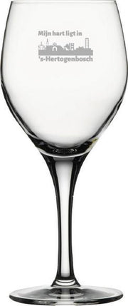 Gegraveerde rode wijnglas 42