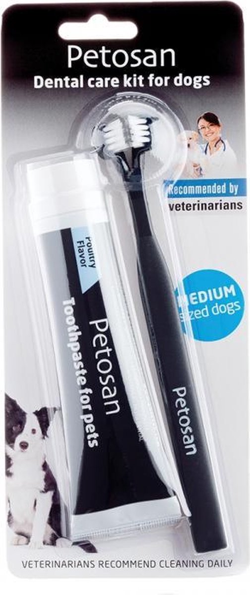 Petosan tandenborstel kit twin head M/7-15kg