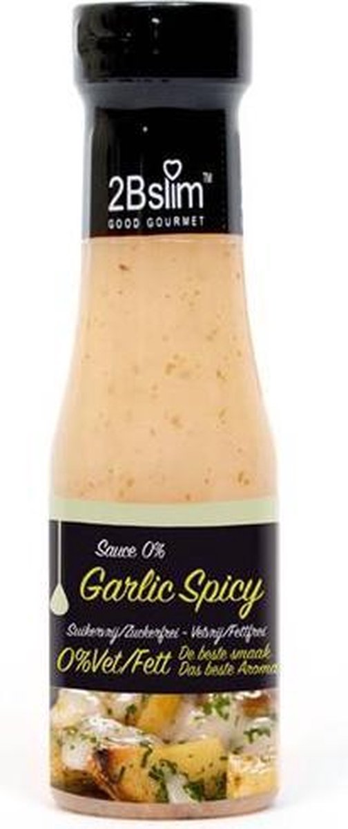 2BSlim Sauzen - Spicy Knoflook - 250 ml