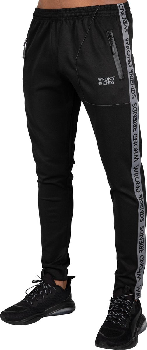 Wrong Friends Lyon Track pants Trainingsbroek - zwart / grijs - S