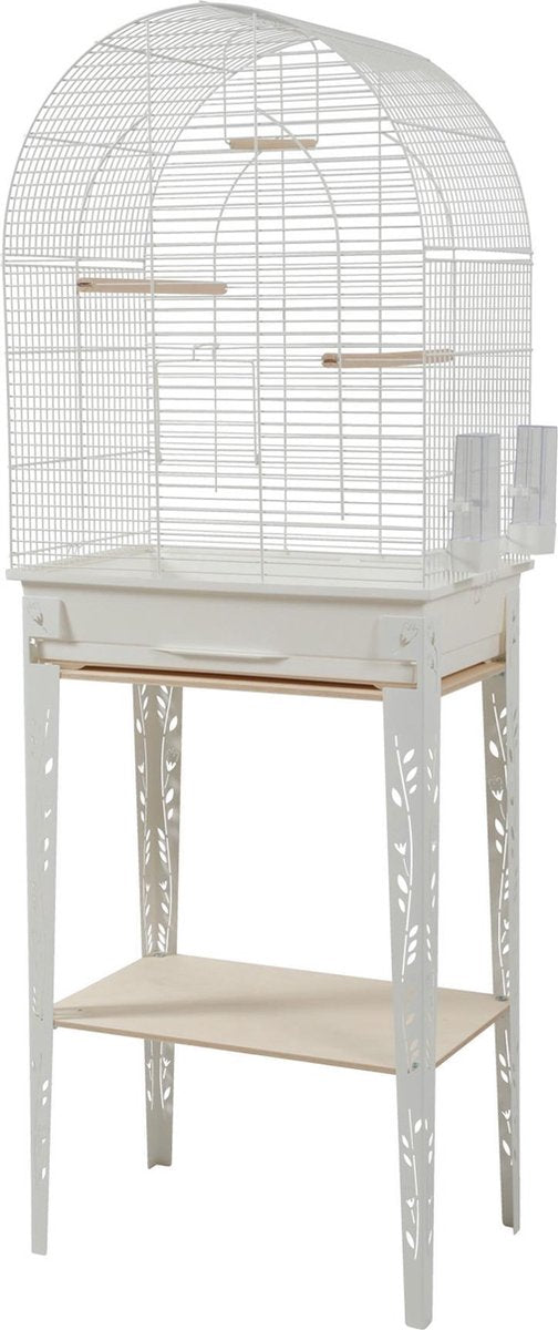 Zolux vogelkooi patio met standaard wit (53X33X144 CM)