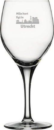Gegraveerde rode wijnglas 42