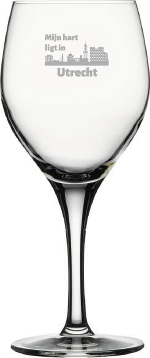 Gegraveerde rode wijnglas 42