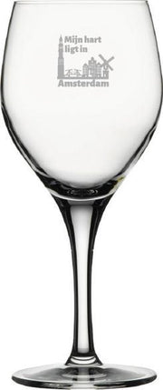 Gegraveerde rode wijnglas 42