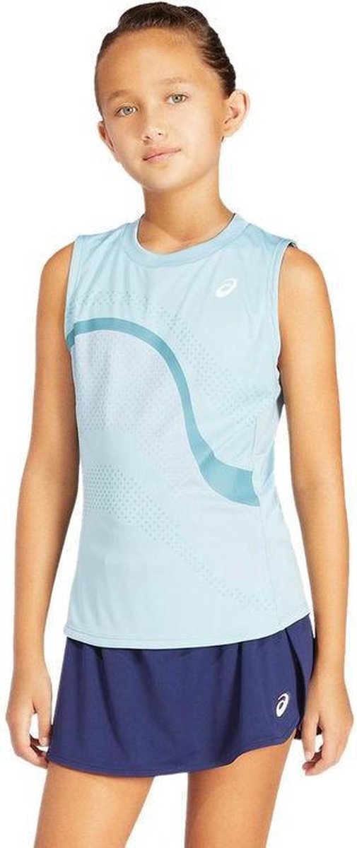 Asics G GPX Tank Top Junior Tennistop Kinderen Blauw - Maat L (152)