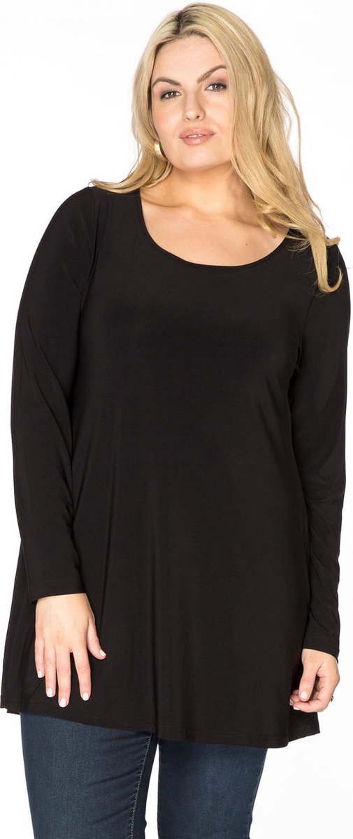 Yoek Dames T-Shirt Lange Mouwen - Zwart - Maat M