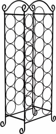 Wijnrek - Metaal - Zwart - 21 flessen - 34 x 20 x 88