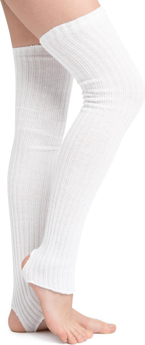 Rumpf 1122 beenwarmers met hielopening 90cm - wit - ballet jazz fitness