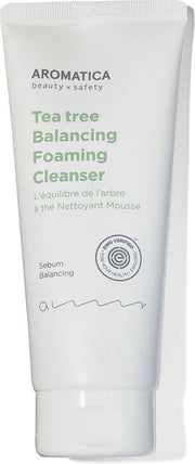 Aromatica Tea Tree Balancing Foaming Cleanser | Gezichtsreiniger voor de vette onzuivere huid | Vegan skincare