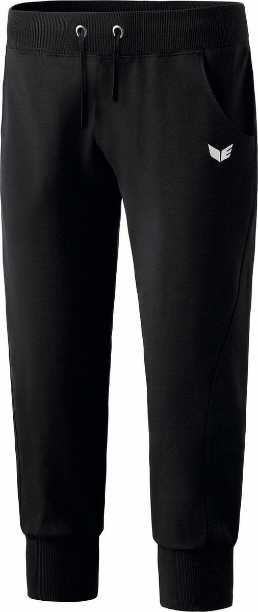 Erima 3/4 Sweatbroek Met Boorden Dames - Zwart | Maat: 38