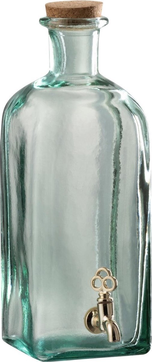 J-Line Drankdispenser Fles Glas Transparant Small