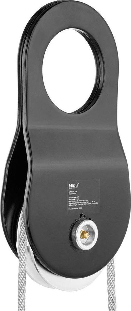 MSW Katrol - 10 t - kabeldiameter 1 mm - 14 mm