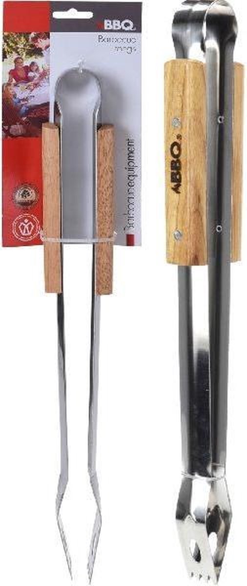 BBQ Tang RVS/Hout 40