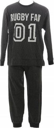 Fun2Wear Rugby Fan Pyjama Zwart maat 128