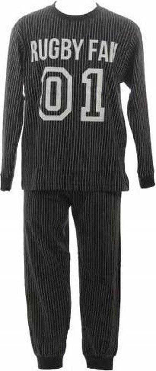 Fun2Wear Rugby Fan Pyjama Zwart maat 128