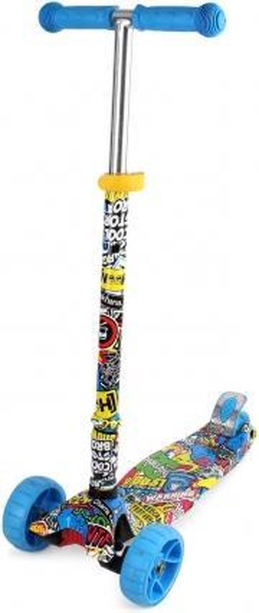 Chipolino Loopstep Croxer - Step - Inklapbaar - Antislip - Met LED verlichting - Graffiti - Blauw
