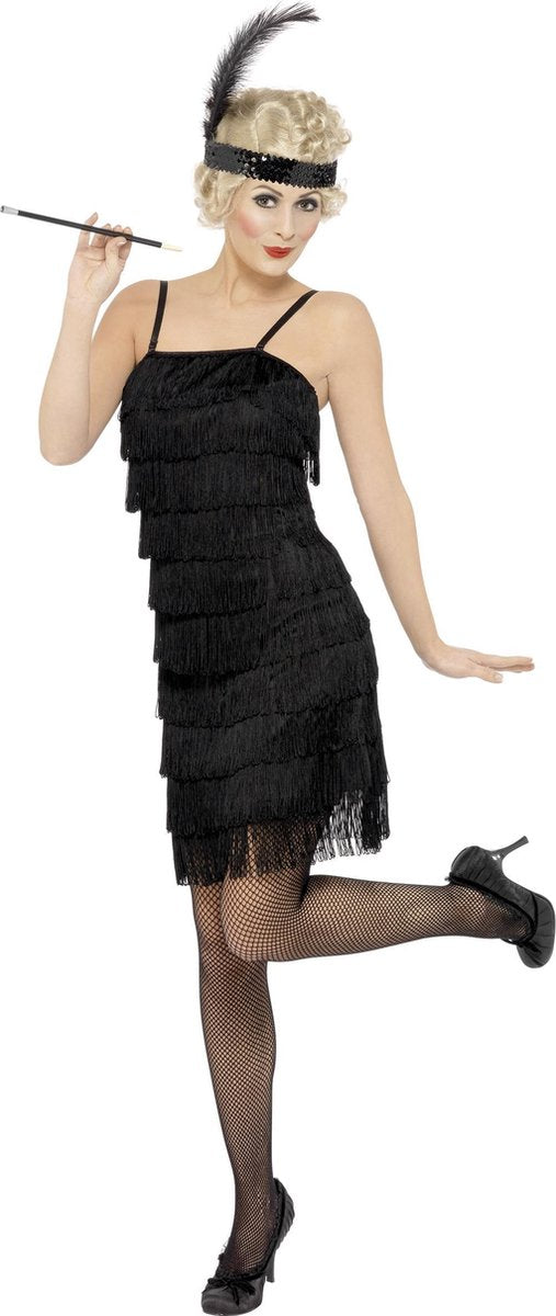 Charleston flapper kostuum met haarband maat L