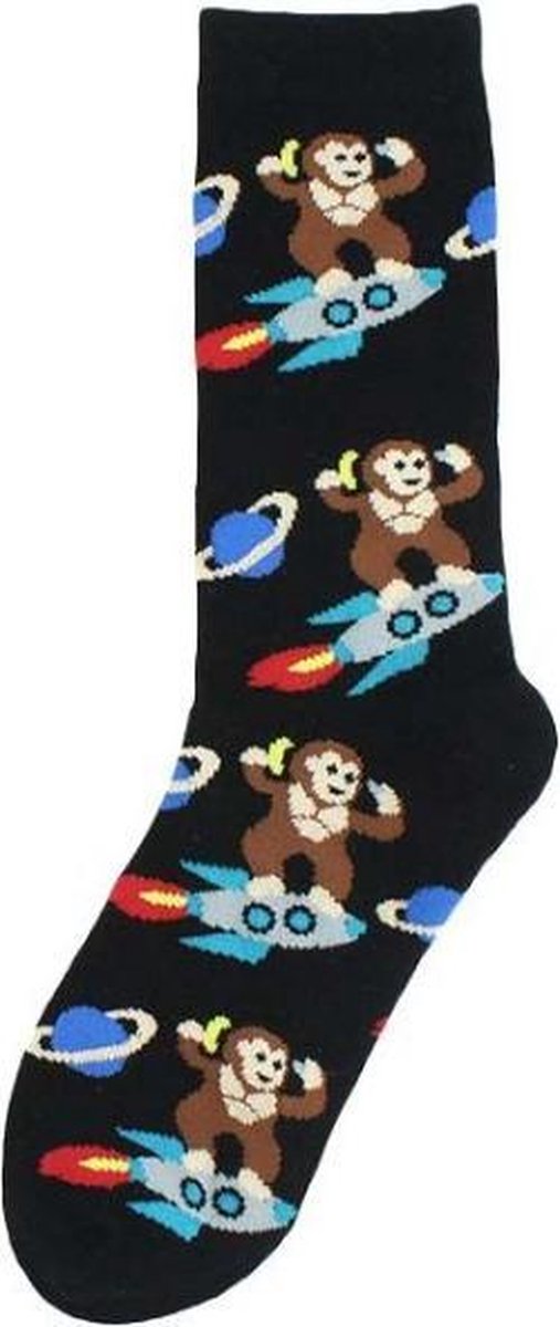 Ruimte aap sokken - Unisex - One size fits all - Ruimte aap cadeau - Cadeau voor mannen en vrouwen