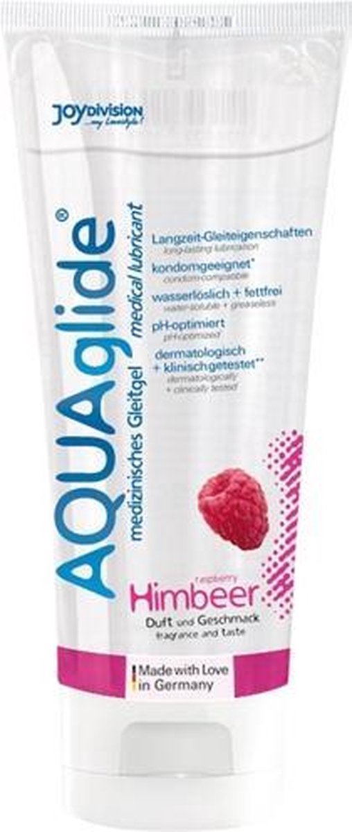 AQUAglide Glijmiddel Frambozen - 100 ml - Drogisterij - Glijmiddel - Transparant - Discreet verpakt en bezorgd