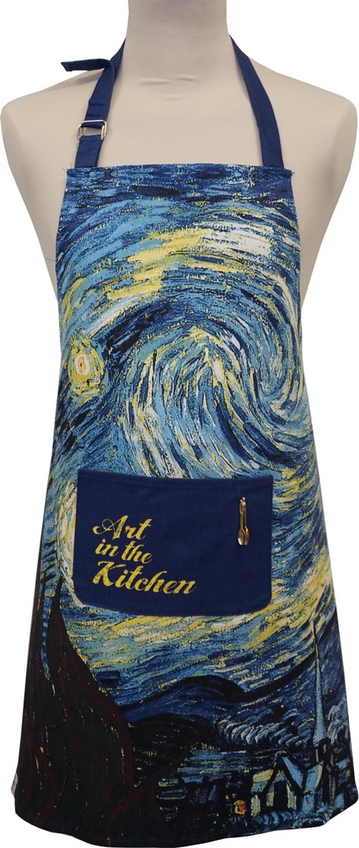 Memoriez Keukenschort Van Gogh Sterrennacht 100% Katoen