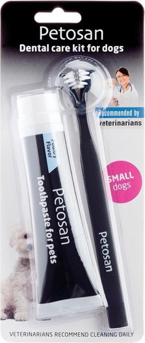 Petosan tandenborstel kit twin head S/3-6kg