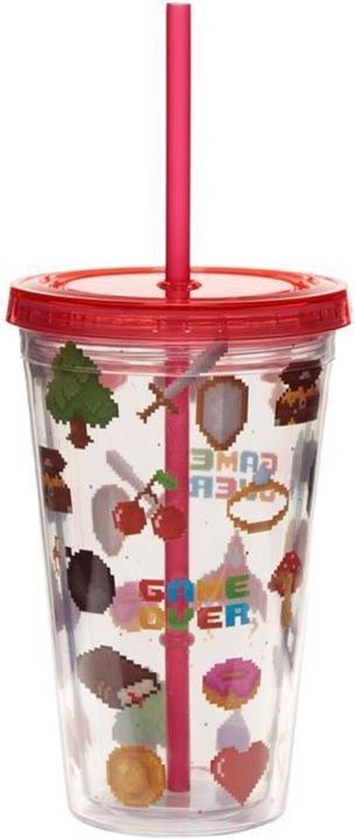 Drinkbeker met rietje - Game Over