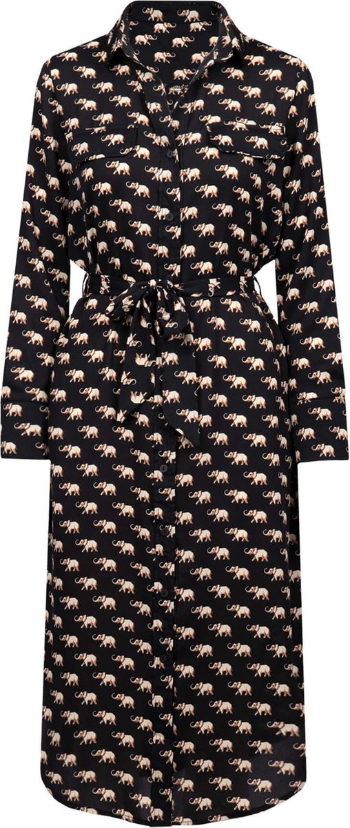 Elephant print midi dress