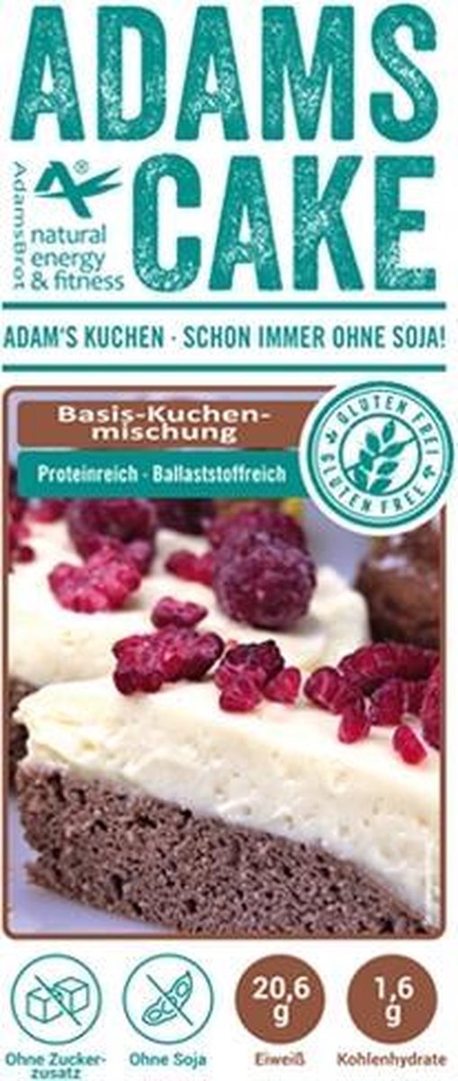 Adams Cake | Basis Kuchenmischung | 1 x 125 gram  | Koolhydraatarm eten doe je zó!