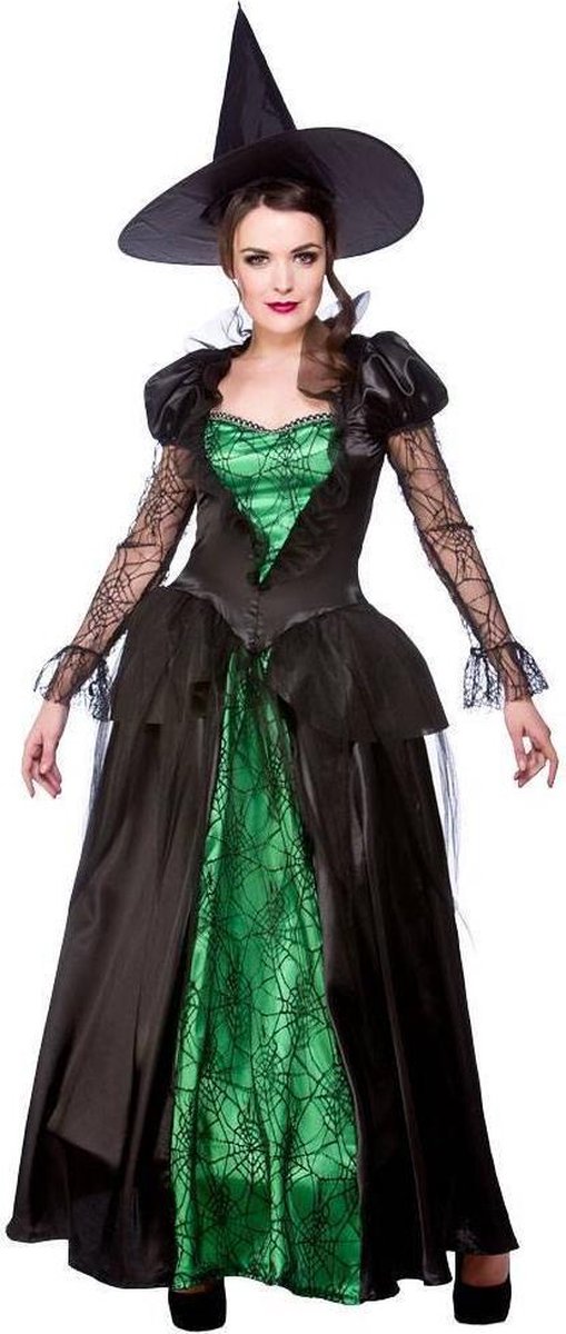 Deluxe Emerald Witch (XL) | Halloween heksen jurk luxe