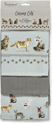 Cooksmart Theedoek (Per 3st.) Curious Cats