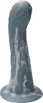 Ylva & Dite - Cryptodite - Siliconen G-spot / Anale dildo - Made in Holland - Drup Grijs / Pastel Oranje