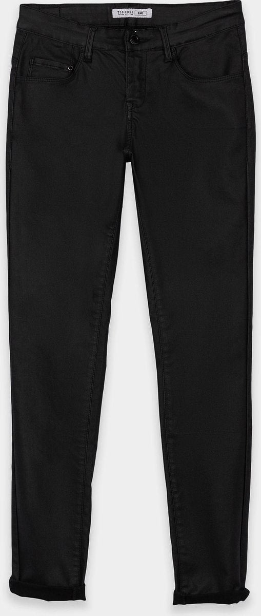 Tiffosi-meisjes-skinny fit-broek-Blake K307-kleur: zwart-maat 140