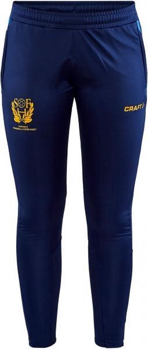 Zweeds Handbalteam Trainingsbroek Dames - navy/geel - maat S