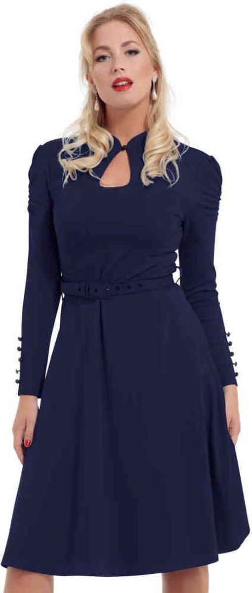 Voodoo Vixen Korte jurk -M- Dita 50s Flared Blauw
