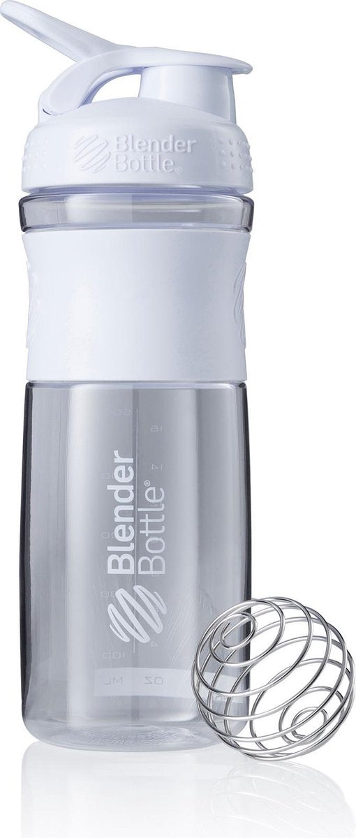 BlenderBottle SportMixer Tritan Grip - Eiwitshaker / Bidon - 820ml - White