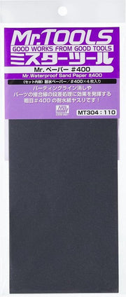 Mrhobby - Mr. Waterpr. Sand Paper 400 X 4 Sheets (Mrh-mt-304)