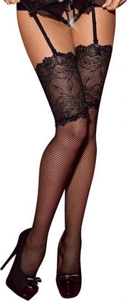 Kousen met goudkleurig patroon Maat: XL