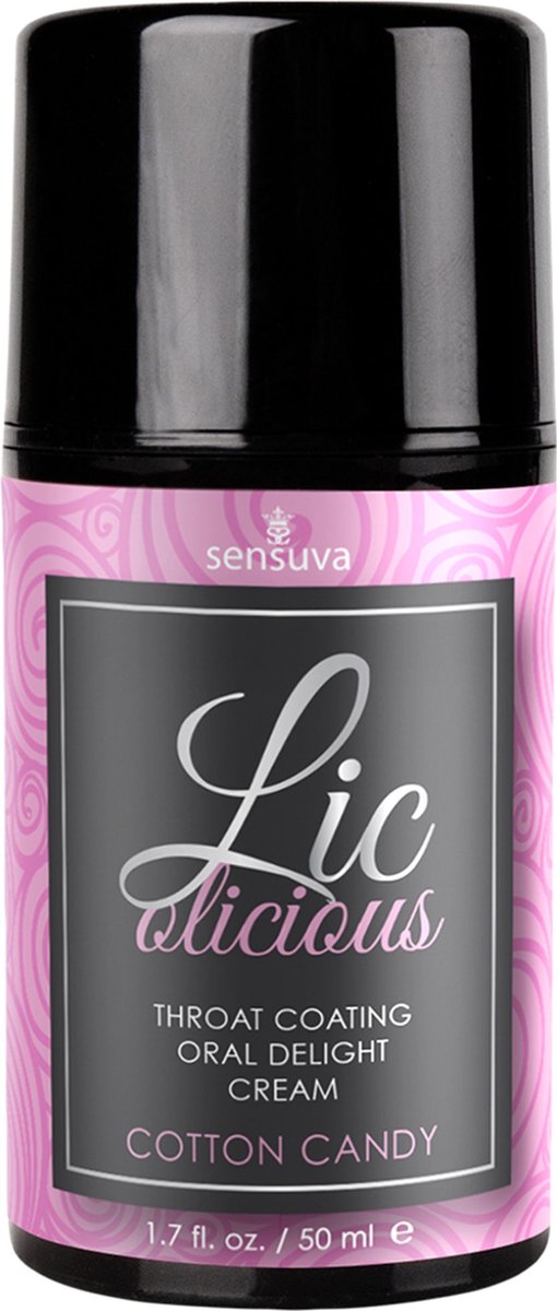 Sensuva Lic-o-licious Orale Seks Creme Suikerspin - 50 ml