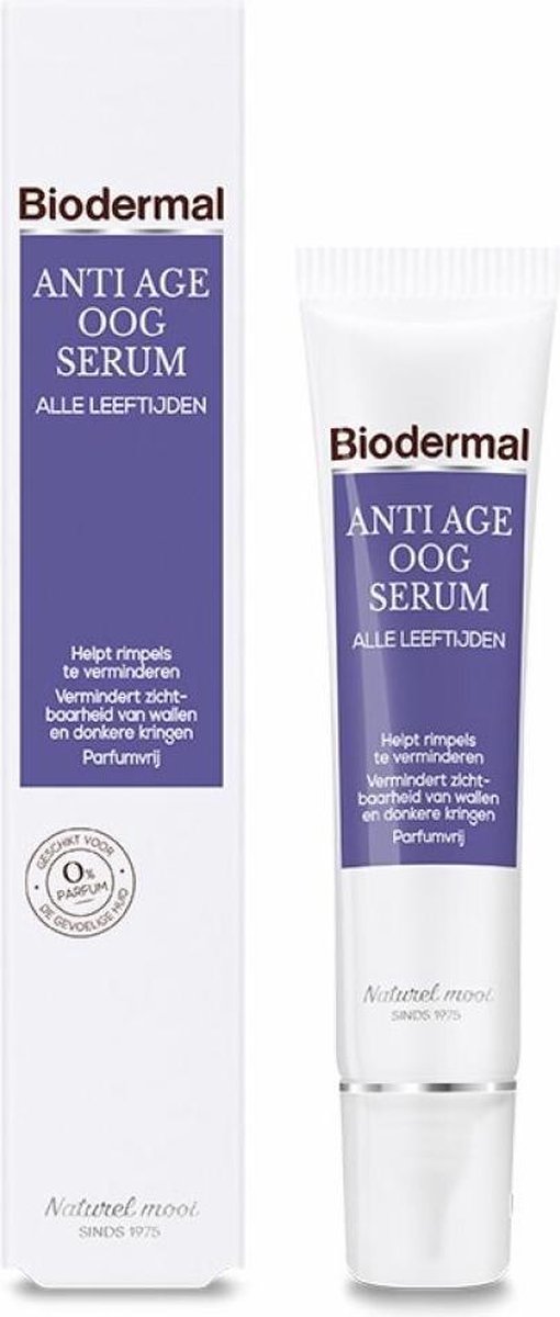 Biodermal Anti Age Oogserum - Oogcreme anti rimpel vrouw - 15ml