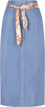 Tramontana | Jeans Rok | Mid Blue Denim | Maat L | Dames Rokken